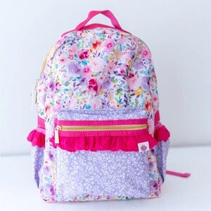 Cheeky Plum- Bree Backpack - Bloom Burst Standard Size: 16" H x 12.5" W x 6.5" D